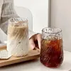Taza de Café de Vidrio de Borosilicato Alto para Uso Doméstico, Resistente a Altas Temperaturas, Elegante Taza de Latte Estilo Americano para Mujer, Vaso de Vidrio para Beber