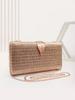 Bolso de Noche para Mujer de Cuero Repujado Nuevo Transfronterizo Hebilla de Hoja Metálica Cadena Bolso Cruzado Bolso Clutch de Moda