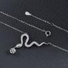 Colar S925 Prata de Lei Moissanita Cobra Ano Novo Joias Pingente Cobra Zodíaco Animal de Alto Nível Joias Transfronteiriças