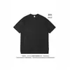Camiseta Casual de Algodón de Peso Pesado 32S Hilo Doble 280g con Abertura en el Hombro Mangas Cortas para Hombre