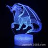 Suministro Exclusivo Transfronterizo para Amazon: Luz Nocturna 3D de Dinosaurio, Luz de Atmósfera Estéreo Visual, Luz de Regalo USB Colorida, Lámpara de Mesita de Noche