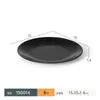 Plato para Carne de Hot Pot Negro Plato para Barbacoa Plato para Barbacoa de Autoservicio Rectangular Redondo Mariscos Creativo Comercial Vajilla de Melamina