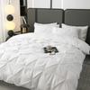 Artesanía de Bordado de Flores Tridimensional Transfronterizo Set de Tres o Cuatro Piezas de Flor Trenzada Hecha a Mano Funda Nórdica para Dormitorio Habitación de Estudiantes Funda de Almohada Juego de Ropa de Cama