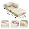 Sofá Dobrável Sala de Estar Simples Apartamento Pequeno Quarto de Aluguel Pessoa Solteira/Dupla Conjunto de Sofá Reclinável Montagem Sofá-Cama Móvel de Uso Duplo