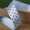 Cinta de Poliéster de Lunares de una Cara Lazo Hecho a Mano para DIY Accesorios para el Cabello Tocado Cinta para Envoltura de Regalos y Flores
