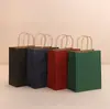 Bolsa de compras simples em papel kraft para café, chá de leite, take-away, embalagem de compras, sacola de presente, sacola de papel atacado