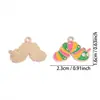 Venta al por mayor transfronteriza de accesorios para joyería DIY: colgantes de esmalte con forma de insecto de dibujos animados, collares hechos a mano, llaveros y dijes pequeños de aleación