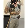 Suéter Jacquard Engrosado de Otoño e Invierno para Mujer Nuevo Estilo Caliente 2025 Camiseta de Punto para Usar por Dentro y por Fuera en Invierno