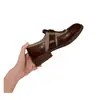 Edición de Piel de VacaModelo Premium~Zapatos Brogue Tallados de Piel de Caballo Vintage con Tacones Gruesos, Mocasines para Mujer