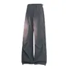 Pantalones casuales morados de dopamina para mujer, ropa de trabajo de secado rápido para exteriores de verano, pantalones largos rectos holgados para pareja, modernos