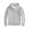 Exportación Transfronteriza Otoño e Invierno Sudadera con Capucha y Cremallera Forrada de Forro Polar Rl Pony Bordada Holgada Talla Grande Color Sólido Polo Ropa para Hombre