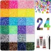 O conjunto de caixa mais vendido da Amazon com 3 mm de strass de resina com base plana para nail art, sortimento misto, acessórios DIY, pequenas peças decorativas, atacado