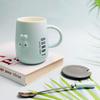 Caneca Criativa com Relevo de Coelho Fofo, Xícara de Cerâmica com Tampa e Colher, Caneca de Leite de Alto Valor, Conjunto de Canecas para Presente