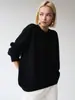 Suéter de punto grueso de cuello redondo, suelto y versátil para mujer, estilo ruso y europeo/americano, para usar como prenda exterior en otoño e invierno