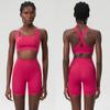 Conjunto de Ropa de Yoga de Ola Pequeña de Verano Transfronterizo para Mujer de Talla Grande Lycra de Secado Rápido para Correr Deportes Ropa de Fitness Conjunto de Dos Piezas