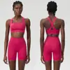 Conjunto de Ropa de Yoga de Onda Pequeña de Verano Transfronterizo para Mujer, Talla Grande Lycra Secado Rápido Ropa Deportiva para Correr y Fitness Conjunto de Dos Piezas
