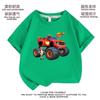 Ropa Infantil Equipo Tornado Camiseta Infantil Manga Corta Verano Algodón Delgado Dibujos Animados Casual Top para Niños