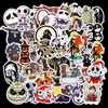 50 Novias Zombi y Noches de Terror Navideño Halloween Temática Festiva Impermeables Removibles Pegatinas para Graffiti de Maletas