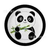 Nuevos Lindo Suministros para Fiesta Temática de Panda de Dibujos Animados para Cumpleaños y Festividades Infantiles, Platos de Papel, Servilletas, Vajilla, Decoración de Escena