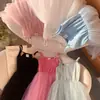 Vestido de mariposa transfronterizo para niñas, vestido de princesa para la playa, vestido de tutú para bebé de colores dulces, Falda para niña