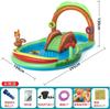 Intex Flamenco Arcoíris Piscina Familiar con Fuente y Tobogán Piscina Infantil de Dibujos Animados Piscina Inflable de Bolas de Océano