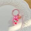 Llavero con colgante de muñeca de dibujos animados, bricolaje, creativo, pegamento flexible, colgante tridimensional, bolso de estudiante, funda de teléfono, adornos lindos