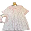 Pijama de Muñeca Linda de Dibujos Animados con Cuello para Mujer, Nuevo Conjunto de Pantalones Cortos de Manga Corta, Ropa de Casa de Estilo Coreano de Verano para Usar como Exterior