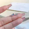 E0573 Pendientes de Plata Pura S999 Riqueza Instantánea para Mujer, Accesorios de Oreja Pequeños y Únicos para el Año del Caballo, Aptos para Orejas Perforadas