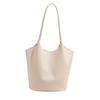 2025 nuevo bolso de cuero para mujer moda cuero tejido casual cesta bolso cubo bolso de mano al por mayor