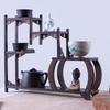 Prateleira Antiga Pequena de Mesa Prateleira Antiga Caixa Surpresa Arqueológica Famosa e Excelente Antiga Prateleira de Armazenamento de Madeira Maciça Suporte de Enfeite para Mesa de Chá