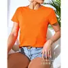 [Camiseta de algodón talla europea] Unisex Suave Cuello Redondo Transpirable Verano Casual Diseño Casual Corte Regular,