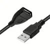 Cable de Extensión USB 2.0 Macho a Hembra 2.0A a AF Cable de Transmisión de Datos de Alta Velocidad Cable de Datos USB para Teléfono Móvil
