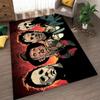 Halloween esqueleto porta de entrada tapete Halloween horror engraçado tapete pé sala de estar quarto de cabeceira tapete 3D