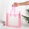 Bolsa de lona transparente portátil para materiales de dibujo, papel, almacenamiento de datos de estudiantes, impermeable, gran capacidad, archivo snap A3