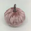 Abóbora Simulada Decoração de Outono para o Dia de Ação de Graças Abóbora Artificial de Espuma Festival da Colheita Enfeites de Mesa Abóbora com Alça de Veludo