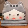 Bonita colcha de almohada para sofá o sala de estar, cojín dos en uno de doble uso, almohada para la siesta en la oficina, manta para dormitorio de estudiantes