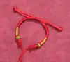 Pulseiras Semi-Prontas para Bebês e Crianças Podem Ser Usadas com Contas, Acessórios de Pingente de Ouro Duro, Pulseiras DIY de Corda Vermelha com Contas Tecidas à Mão