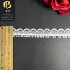Oferta especial: Encaje de poliéster de hilo fino en stock, soluble en agua de un solo lado, accesorio de prenda de 2 cm, decoración del hogar, accesorio de ribete para pantalones