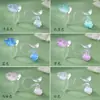 Brincos de Resina Estrela de Quatro Pontas Aurora Cristalina para Mulheres, Nuvens Fofas e Doces, Brincos de Clipe, Brincos Pequenos Frescos e Simples