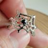 Anillo Ajustable de Gama Alta Araña Oscura para Estudiantes Mujeres con Estilo Dulce y Fresco Ins, Estilo Genial, Apertura de Diseño de Nicho
