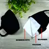 Mascarilla Negra otoño e invierno 18.5 tres capas engrosada coreana a prueba de polvo para montar en frío banda cálida para orejas sin conector mascarilla de algodón