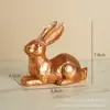 Explosiones Transfronterizas Conejo de Pascua con Flock Jardín Adornos Decorativos Musgo de Simulación Lindo Conejo de Resurrección Joyería de Escritorio