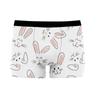 Roupa Íntima Respirável, Confortável e Fashion com Estampa Digital 3D de Coelho Fofo 2024 Nova Cueca Boxer Masculina Transfronteiriça