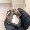 Bolso de lona grande y sencillo, portátil, de gran capacidad y con contraste de color, novedad de verano 2021, bolso bandolera para mujer, bolso tipo cubo