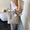 Bolso Tote Simple de Color Sólido de Moda Bolso de Hombro para Mujer Nuevo Bolso de Hombro Casual Coreano de Nicho Bolso de Mano Texturizado