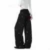 Pantalones de Chándal con Estampado Completo Estilo Retro Americano para Hombres y Mujeres Otoño/Invierno 2026 Nuevo Estilo Holgado Perezoso Pantalones Largos Casuales Rectos