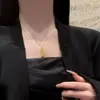 Collar de Plata de Ley S925 Cubo de Hielo de la Fortuna Riqueza para Mujer, Colgante Pequeño de Barra de Oro Cadena para Suéter, Mismo Estilo que en las Joyerías de Oro