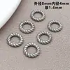 Anillo Separador Cerrado de Acero Inoxidable con Recubrimiento al Vacío Dorado/Color Acero, Anillo Retorcido, Materiales para Accesorios de Joyería DIY
