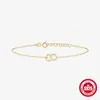 Transfronterizo Más Vendido Plata de Ley S925 Moda Versátil Doble Círculo Carácter Ocho Pulsera Anillo Diseño Original Simple Creativo Elegante