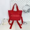 Mochila Feminina 2025 Nova Versátil Simples Estudante Universitário Viagem Masculina Commuter Bolsa de Mão de Tecido de Nylon